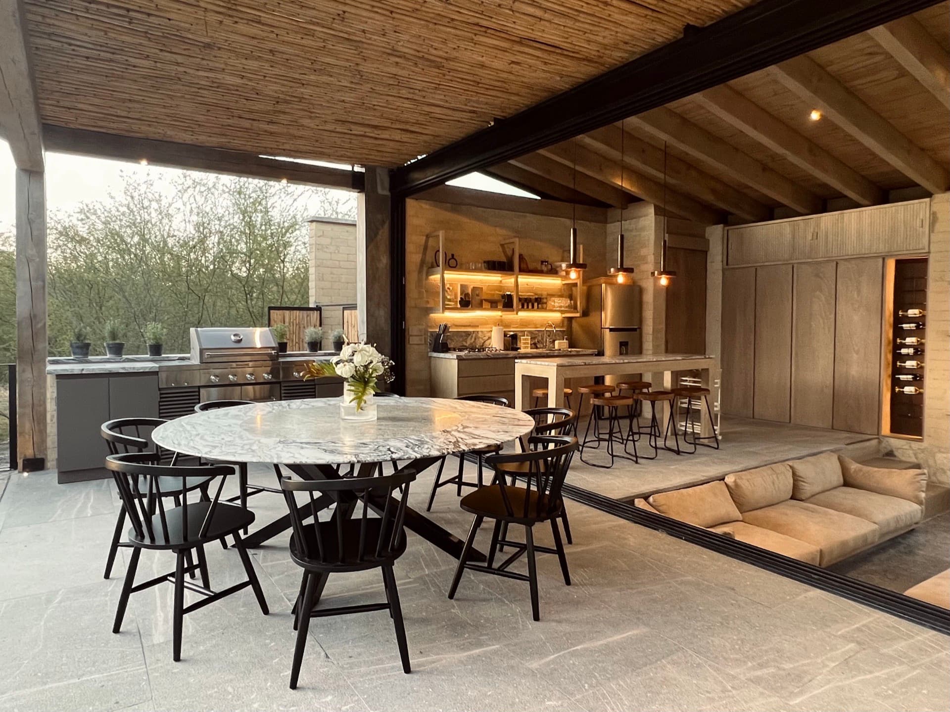 Casa Cuarcita · comedor y sala